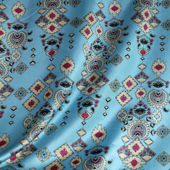 Podľa Meter Vintage Patchwork Textílie Satin Charmeuse Materiál Pre Šaty Šatku