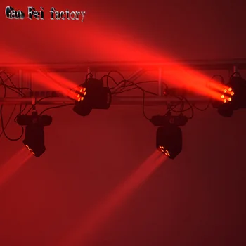 Pohyblivé Hlavy DMX Svetlo RGBW Led diaľkové Svetlá Mobilných DJ Rotujúce Disco Osvetlenie Aktivované Zvukom Efekt Pre Pletie Strana Zobraziť