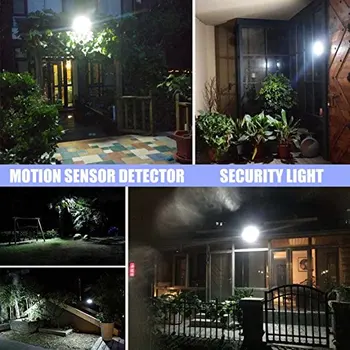 Pohybový Senzor LED Flood Light,760 Lúmenov Denné svetlo Biele,10W Nepremokavé Vonkajšie Bezpečnostné Svetlo s PIR pre Domov, Záhradu Garag
