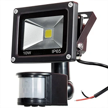 Pohybový Senzor LED Flood Light,760 Lúmenov Denné svetlo Biele,10W Nepremokavé Vonkajšie Bezpečnostné Svetlo s PIR pre Domov, Záhradu Garag