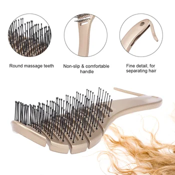 Pokožku hlavy Masáž Vlasov Kefa Kvalitný Anti-statické Vlasy Hrebeňom Kolo Zuby Hairbrush pre Kučeravé Rovné Vlasy Styling Nástroje Mäkké