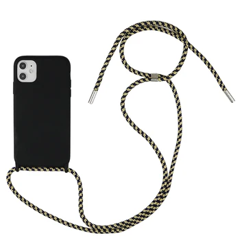 Popruh Kábel Reťazca Telefón Pásky Náhrdelník ozdobná šnúrka na uniforme Mobilný Telefón Prípade Niesť Kryt Prípade Zavesiť iPhone 11 SE 2020 12 X XS XS MAX 7 8 P
