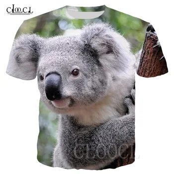 Populárne Koala Zvierat Tee Košele Lete Cool Tričko Krátky Rukáv Muži Móda Ženy T-shirts 3D Tlač Anime Nadrozmerné T Shirt Homme