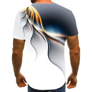 Populárne Mužov Tričko Krátky Rukáv 3D Vytlačené Lightning T-shirt Jednoznačne Raindrop T-shirt Voľné O-krku Lete Pánske Oblečenie 6XL