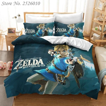 Populárne Zelda Hra 3d Perinu Nastaviť Odkaz Zelda Princess posteľná bielizeň Sady Twin Plný Kráľovná Kráľ Manželská Posteľ Obliečky Obliečky Chlidren