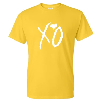 Populárny Spevák The Weeknd T-shirt Módne XO Lettern Vytlačené Streetwear Muži Ženy Kvalitné Bavlnené Tričko Šport Bežné Tričko