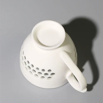 Porcelánovú šálku čaju s rukoväť Čínsky keramická šálka na kávu, čaj Zelený 70 ml tvorivé duté-out design šálka čaju na predaj nové