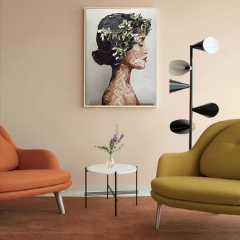 Portrét Ženy, olejomaľba na Plátno na Stenu, Plagáty a Vytlačí Cuadros Wall Art Obrázky pre Obývacia Izba Domáce Dekorácie