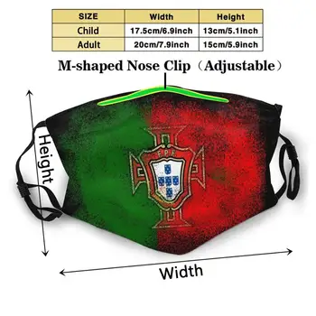 Portugalsko Masku Na Tvár Umývateľný Filter, Letné Hot Predaj Masiek, Portugalsko Ronaldo Cristano Ronaldo Benfica Lisabon Porto Športových