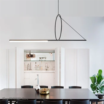 Post-moderné Iron Art Line Prívesok Svetlá Tvorivé Reštaurácia Obývacia Izba, Kuchyňa visí lampa Dizajnér Dekor Svietidlá