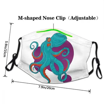 Potiah Octopus -Pulpo Maska Pre Dospelých Non-Jednorazové Tvár Masku Proti Prachu Ochrana Respirátor, Maska