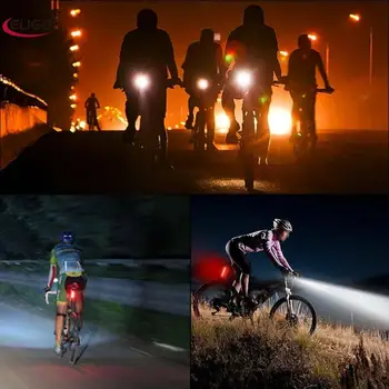 Potrebné usb nabíjateľné smart svetlo na bicykel na noc koni cestovné (predné svetlo zadné svetlo nastavenie)