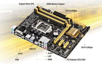 Používa ASUS B85M-G Intel B85 ATX základná Doska Ploche Dosky Doske Pätice LGA 1150 mSATA