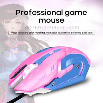 Povolanie Káblové pripojenie Hernej Myši 6 Tlačidiel 3200 DPI LED Optická USB Počítačová Myš Hráč Hru Myší Myši Tichý Myš Pre Notebook PC