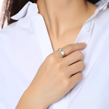 Počiatočné Srdce krúžok svadobné šperky punk 2020 pár krúžky ženy milujú krúžok z nehrdzavejúcej ocele jednoduchý módny prsteň pre ženu šperky