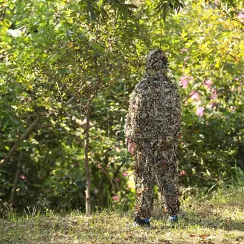 Poľovnícke oblečenie, Nové 3D javorový list Bionic Ghillie Obleky Yowie sniper birdwatch airsoft Kamufláž Oblečenie bunda a nohavice