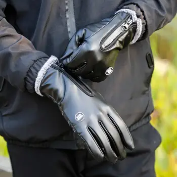 Požičovňa zimných dotykový displej rukavice unisex lyžiarske vonkajšie športové kožené rukavice plný prst teplo, non-sklzu a nepremokavé