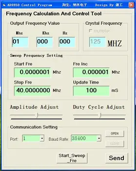 Pre AD9851 AD9850 DDS modulu generátora signálu sweep frekvencia zapnutia USB PC ovládanie