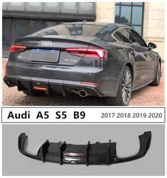 Pre Audi A5 S5 B9 2017 2018 2019 2020 Uhlíkové Vlákna Zadné Pery Spojler Vysokej Kvality Nárazníka Difúzor Auto Príslušenstvo