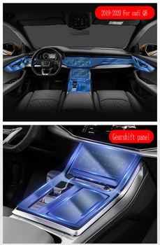 Pre Audi Q8 2019 2020 Interiéru Nálepky Priehľadný ochranný film Auto Príslušenstvo, Centrálne ovládanie displej ochranný film