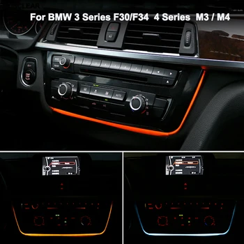 Pre BMW 3/4 Série F30 F34 F35 M3 M4 2018-2012 Okolitého Osvetlenia Interiéru Vozidla centrálne ovládanie klimatizácie panel Atmosféru Lampa