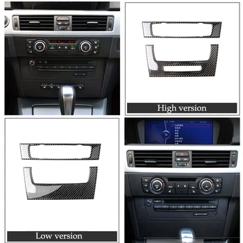 Pre bmw e90 e92 e93 Interiérom Uhlíkových Vlákien klimatizácia CD ovládací panel dekorácie Auta styling 3 series príslušenstvo