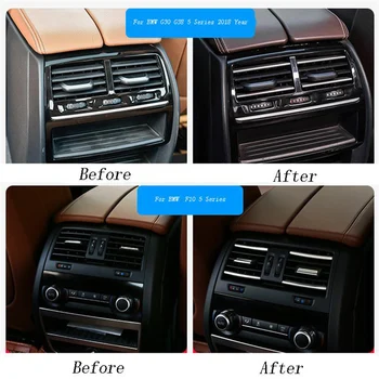 Pre BMW G30 G38 F10 5 Série Zadné klimatizácia ventilačné dekoratívne rám odvzdušňovací výbava nálepku Krytu Interiéru auto Príslušenstvo