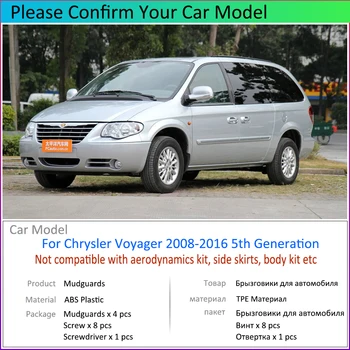 Pre Chrysler Voyager 2008 2009 2010 2011 2012 2013 2016 Blatník Blatníka Blato Klapky Stráže Splash Klapky Auto Príslušenstvo