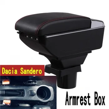 Pre Dacia Sandero opierkou box centrálny sklad obsah poľa s držiak popolníka USB Sandero podrúčky box