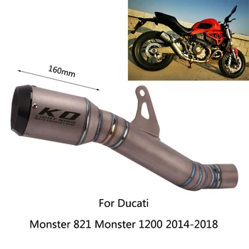 Pre Ducati Monster 1200 821-2018 Motocykel Výfukového Potrubia Zliatiny Titánu Polovice Proklouznout O 310 mm Uniknúť Č DB Vrah Monster 821