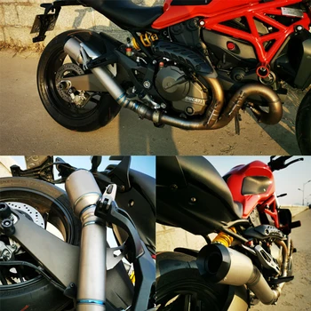 Pre Ducati Monster 1200 821-2018 Motocykel Výfukového Potrubia Zliatiny Titánu Polovice Proklouznout O 310 mm Uniknúť Č DB Vrah Monster 821