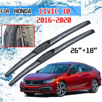 Pre Honda Civic 10 2016 2017 2018 2019 10. Gen 10 FC FC1 FC2 FC5 Príslušenstvo Auto čelného okna Stierač Kefy U J Háčik