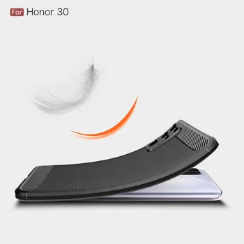 Pre Huawei Honor30s 30 20 20 10i 20i Pro Lite Telefón Prípade，Luxusné Ochrany Šok Absorpcie Kryt Uhlíkových Vlákien Dizajn Shell