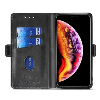 Pre Huawei P smart Z Plus 2020 2019 2018 Luxusné Spájať Držiteľa Karty Flip Kožené puzdro Magnetickou sponou Stojan Mobilný Telefón Kryt