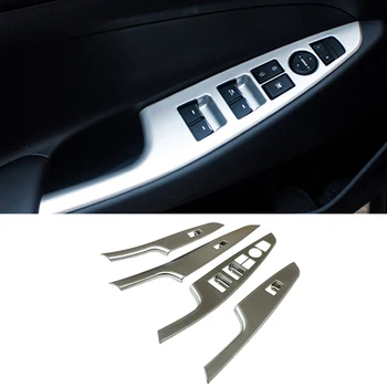Pre Hyundai Tucson-2019 ABS Matný/Uhlíkových vlákien LHD Dvere, Okno, sklo, Výťah Spínača Panel Kryt Výbava Auta Styling 4pcs