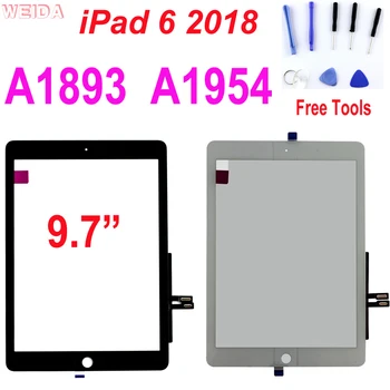 Pre iPad 6 2018 A1893 A1954 Dotykový Displej Digitalizátorom. Pre iPad 6 6. iPad 9.7 2018 Lcd Displej Dotykový Displej Predné Vonkajší Panel Sklo