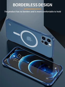 Pre iPhone 12 Pro Max Prípade Ebaicase Ultra-Tenké Transparentné Magnetické Matné Shockproof Kryt Pre iPhone 12 Mini Späť Prípade Funda