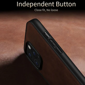 Pre iPhone 12 Pro Prípade Luxusný Kožený Retro + Soft TPU Ochranný Zadný Kryt pre iPhone12 mini Pre iPhone12 Pro Max X-Úroveň
