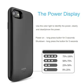 Pre iPhone 5 5S SE 6 6 7 8 6 Plus 6 Plus 7 8 Plus X XS XR XS Max Nabíjačka Prípade Ultra-Tenké Prenosné elektrické Banky