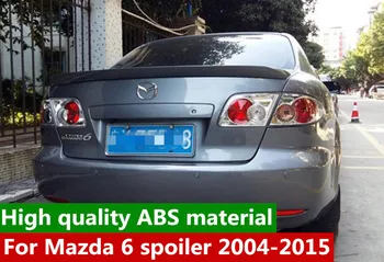 Pre Mazda 6 2003 do roku 2016 ABS materiálu vysokej kvality primer alebo čierna, biela farba Mazda 6 spojler tým, zadný kufor, spojler