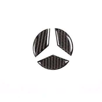 Pre Mercedes Benz C Trieda W205 2016-2019 Reálne Uhlíkových Vlákien Zadné Ostrohové Dvere Logo Nálepky Auto Vnútorného Príslušenstvo