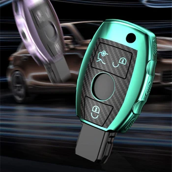 Pre Mercedes benz CLS CLA GL R SLK AMG A B C trieda Diaľkové držiak na príslušenstvo Klobúk Predaj Nové, Mäkké TPU Kľúča Vozidla Kryt Keychain Prípade