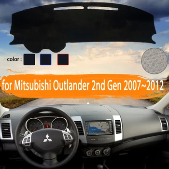 Pre Mitsubishi Outlander 2nd Gen 2007~2012 Auta Panel Kryt Dashmat Vyhnite sa svetlo slnečník Koberec Auto Príslušenstvo 2008 2009