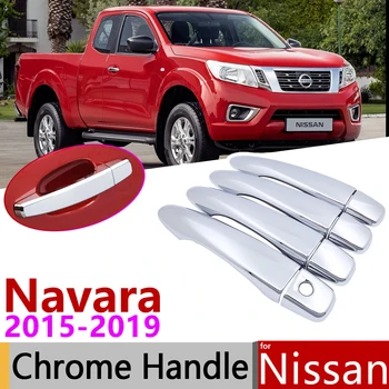 Pre Nissan Navara NP300 Navara D23 Renault Aljašský~2019 Chrome Dverí Rukoväť Kryt Auto Príslušenstvo Nálepky Výbava Nastaviť 2017