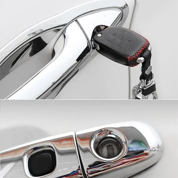 Pre Nissan Tiida Pulsar C12 MK2 2012~2019 2013 Samolepky, Dekorácie Chrome Dverí Rukoväť Kryt Prerobit Auto Príslušenstvo