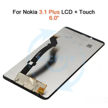 Pre Nokia 3.1 Plus LCD Displej A Dotyková Obrazovka Digitalizátorom. TA 1049 1057 1063 1070 Montáž Náhrada Za Nokia 3.1 LCD +Nástroje