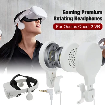 Pre Oculus Quest 2 VR Nastaviteľné Káblové Slúchadlá Slúchadlá Biela Herné Headset Premium Rotujúce Slúchadlá Pre VR Príslušenstvo