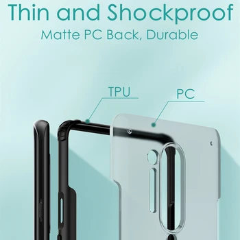 Pre OnePlus 8 Pro Prípade IPAKY Matné Transparentné Silikónové PC Hybrid Prípade Shockproof Brnenie Kryt pre OnePlus 8 Prípade
