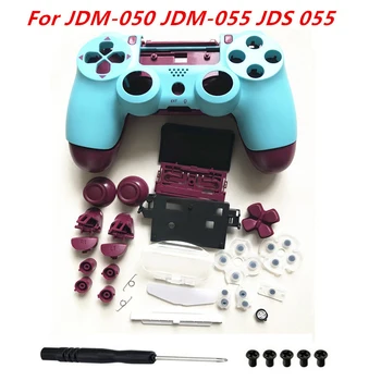 Pre PS4 Pro JDS 055 JDM-050 JDM-055 Radič Celý Set Bývanie shell Opravy tlačidlá Prípade Mod Auta DIY Berry Modrý Kryt Nahradiť
