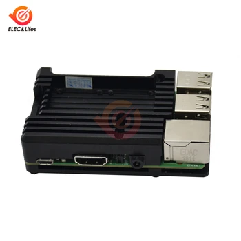 Pre Raspberry Pi 4 Model B /B+ Prípade CNC Hliníkový Rámček s Dual Chladiaci Ventilátor chladiča chladič